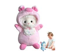 Générique Mouton en Peluche - Mignon Petit Agneau en Peluche | Mouton Mignon avec Chapeau 25 Cm pour Fille Garçon Déco Maison Noël Chambre Salon