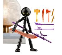 Générique Movable Action Figures - Flexible Jointed Model | Poseable Art Fully Articulated Realistic Structure Smooth Motion Design for Drawing Reference, Display, Bedroom, Office Or Home Decor