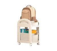 Générique Movable Cart Wheels, Tier Kitchen Storage, Rolling Utility Trolley, Functional Organizer Locking for Workplace, Kitchens, Bedroom, Classroom, Laundry Room, 15.75x10.04x18.74 inches