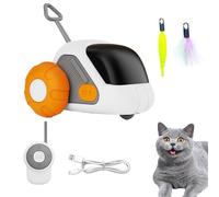 Générique Moving Cat Toys, Feather Cat Game, Automatic Cats Toys, Battery Operated Kitten Exercise, Pet Exercise Game, Feather Games with Automatic Movement for Cats, 3.31x2.91x2.68 inches