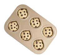 Générique Muffin Pan, Chestnut Shape Metal Non Stick Bakeware, Large Cupcake Baking Mold Tray For Chocolate Candy Jelly Pastries Ice Cubes Party Wedding Holiday Home Kitchen Dessert Making Tool Use