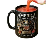 Générique Mug 250e Anniversaire,Tasse en Céramique 1776-2026 | Mug sur le thème patriotique,pour Hommes, Femmes, Bureau, Appartement, École, Restaurant, Café