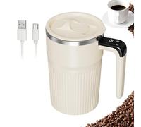 Générique Mug À Café À Agitation Automatique | Tasse Mixeur Rechargeable 400ml Avec Affichage De Température,Mug À Café Électrique Portable,Pour Boissons Chocolatées Maison Voyage Bureau