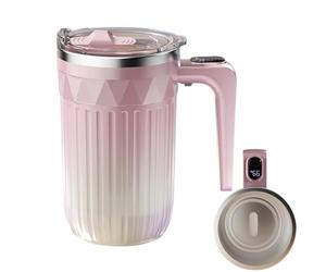 Générique Mug à Café Auto-Brassant - Mug Isotherme Chauffant 450ml - avec Mélangeur Détachable et Rechargeable,pour Thé, Cacao,