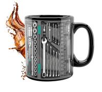 Générique Mug à Café du Matin,Tasse en Céramique de 35 cl pour Boisson | Mug à Thème Boîte à Outils Mécanique 2D - pour Maison, Bureau, École, Appartement, Dortoir, Salon, Salle à Manger