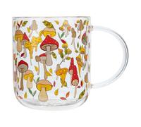 Générique Mug à Café en Verre Créatif Poignée, Design Champignon Transparent, Sûr et Pratique, pour Bureau et Café, Grosse Tasse pour Boissons Chaudes