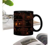 Générique Mug à café Halloween Gobelet isotherme gothique de 350 ml | Mug à Eau en Céramique Chat Noir Fantôme pour jus, chocolat, thé au lait, appartement, maison, dortoir,