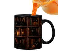 Générique Mug à café Halloween tasse isotherme Halloween gothique 350 ml | mug en céramique chat noir pour jus, chocolat, thé au lait, appartement, maison, dortoir,