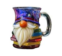 Générique Mug à Café,Mug Céramique Livre Nain 3D à Main Peinte - Pour Boisson Chaude | Pour Amateurs de Livres, Thé, Chocolat, Boissons, Anniversaires, Bureau, Voyage, Intérieur,