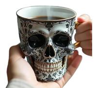 Générique Mug à Café,Mug en Résine Halloween Art Crâne à Café - Style Dark Art Épouvantable Vaisselle Toutes Saisons Maison Bureau Dortoir Camping Appartement Hôtel