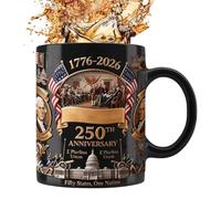 Générique Mug à café,Tasse commémorative patriotique - Mugs à café We The People 450 millilitres | pour Thé Lait Bière Jus Soda Eau Cuisine Bureau Anniversaire Fête