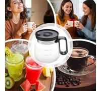 Générique Mug à Café Transparent,Mug à Café Verre 16oz 473ml Tasse à Thé - Récipient pour Boisson Chaude Froide Latte Lait Cappuccino Jus Maison Voyage Camping Pique-Nique Fête Anniversaire Hôtel