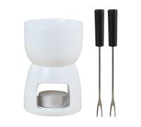 Générique Mug À Fondue Au Chocolat | Réchaud En Céramique Avec 2 Fourchettes, 150ML Coupe Pour La Fondue Au Chocolat - Pour Beurre Dessert Boisson Dîner Mariage Fête Rendez-vous Anniversaire Soirée