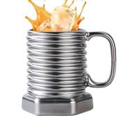 Générique Mug à Thé - Gobelet à Vis avec Intérieur Noir - Mug En Forme Hexagonale Avec - Pour Cacao, Vin, Jus, Bière, Cuisine, Restaurant, Café, Anniversaire Et