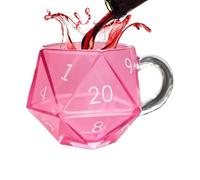 Générique Mug À Thé - Tasse À Eau Dés Polyédriques | Mug À Boire En Verre - Pour Routine Matinale Fête D'Anniversaire Décoration Maison Lieu De Travail Moments Détente Loisirs