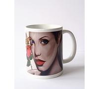 Générique Mug Angelina avec une rose et un papillion sur le mug