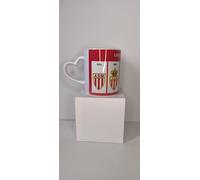 Générique Mug AS Monaco Logo Evolution, Tasse en Céramique avec Anse Cœur, Design Rouge et Blanc avec Écussons Historiques 1924 a 2021
