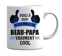 Générique Mug Beau-Papa Voici à quoi ressemble un Beau-Papa vraiment cool Cadeau Beau-Père Tasse Fête des Pères tasse de café