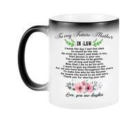 Générique Mug Change Couleur Fête des Mères - Tasse Café Céramique Magique Thermosensible Maman Épouse Mamie | Cadeau Anniversaire Drôle pour Maman de Fille Fils | Idée Originale Bureau Thé Matin