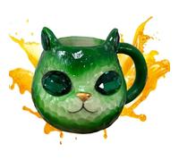 Générique Mug Chat | Tasse Chat Géode Minérale | Gobelet Boisson Résine Artisanale Décor Animal Mignon Maison Cuisine Salon