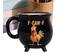 Générique Mug Chaudron Halloween,35 cl Mugs À Café Poulet | Tasse Céramique e - Pour Thé Chocolat Chaud Lait Jus Boissons Froides Famille Amis Collègues Cadeau Farce Halloween