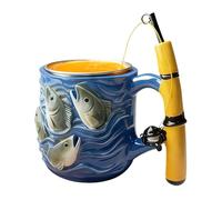 Générique Mug de Pêche | 100 ml Design De Canne Et Moulinet En Résine Pour Boissons - Mug à Thé Pêche | Pour Anniversaire Vacances Occasions Festives Et