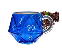 Générique Mug Dé Vingt Arc-en- - Tasse Verre Fantaisie Avec Poignée Pour Fans Jeux De Société | Verrerie Ludique Petit Déjeuner, Bureau, Maison Ou Présent Geek
