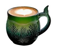 Générique Mug En Verre, Boissons Froides Et Chaudes Décoration De, Mug En Verre À Café Queue De Sirène, Pour Froides, Chaudes, Aménagement De Salon