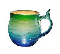 Générique Mug En Verre - Esthétique Vague Marine Art Moderne Verrerie | Tasses À Boisson Décor De Table Basse | Pour Boissons Et Décoration Bureau Maison Restaurant Bar Adultes Fêtes