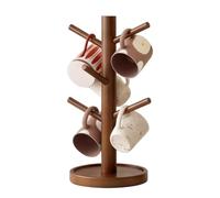 Générique Mug Holder - Wood 12x24cm 12x32cm Compact Tree Shaped Coffee