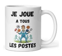 Générique Mug humour Professeur d’EPS - | Tasse cadeau coach sportif, prof de sport, éducateur, entraîneur | Mug original sport multi-activités | Céramique 325 ml