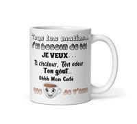Générique Mug humour tous les matins à offrir à n'importe quel occassion, Noël, anniversaire, Amis, collègues, ou tout simplement pour le plaisir d 'offrir.