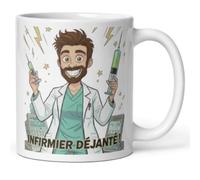 Générique Mug infirmier humour - Tasse infirmier déjanté - Cadeau original pour infirmier, IDE, médecin, étudiant en santé - Tasse café hôpital homme - Mug céramique 325 ml