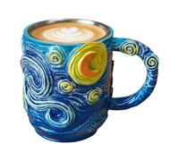 Générique Mug Isotherme | Étanche Avec Poignée En Relief 3D Anti-Dérapage - Tasses à Café et Mug à Thé Peintures Célèbres | pour Boissons Chaudes Froides, Maison, Bureau, Camping, Hommes Femmes,