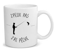 Générique Mug J'peux pas j'ai pêche - Mug pêche - mug sport - mug humour - idée cadeau à offrir ou à s’offrir