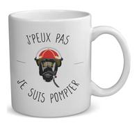 Générique Mug J'peux pas je suis pompier - Mug pompier - mug humour - idée cadeau à offrir ou à s’offrir