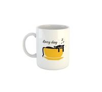 Générique Mug Lazy Day - Tasse Chaton qui Dort - Cadeau Original pour Fan de Chat