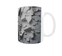 Générique Mug Loup Blanc Hurlant - Effet 3D Percée Murale - Tasse Animal Sauvage Puissant - Cadeau Original pour Passionnés de Loups