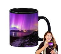 Générique Mug Magique À Effet Thermochrome - 9,5×8 Cm Tasse Céramique | Révélation Motif Aurores Boréales, Cadeau Sublimation Pour Garçons, Filles, Hommes Et Femmes, Idéal Pour La Saint-Valentin