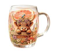 Générique Mug Motif Vache | Verrerie à boire avec poignée, Décoration pour Cuisine - Verres À Eau Boisson - Pour Hommes Et Femmes, Eau, Cappuccino, Thé, Lait, Jus, Maison, Restaurant, Café