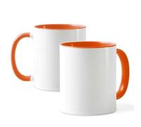 Générique Mug Personnalisé Avec Photo et Texte Les 2 Côtés Tasse Personnalisée-Cadeau Fete Des Mere pour Maman Meilleur Ami Anniversaire-Plusieurs Polices et Couleurs-11Oz (Orange)