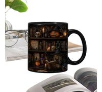 Générique Mug pour café Gobelet isotherme gothique de 350 ml | mug en céramique chat noir pour jus, chocolat, thé au lait, appartement, maison, dortoir,