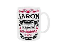 Générique Mug Prénom Aaron - Un nom, une fierté, une histoire & aucun rival | Cadeau Personnalisé Original