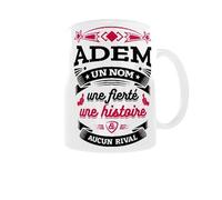 Générique Mug prénom Adem - Un nom, une fierté, une histoire - Cadeau personnalisé original
