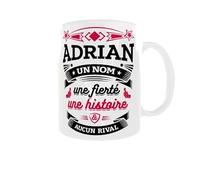 Générique Mug prénom Adrian - Un nom, une fierté, une histoire, aucun rival - Cadeau original homme