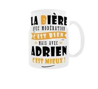 Générique Mug prénom Adrien - Humour bière - Cadeau personnalisé original