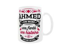 Générique Mug prénom Ahmed - « Un nom, une fierté, une histoire, aucun rival » - Cadeau personnalisé original