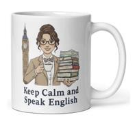Générique Mug prof d'anglais - Tasse cadeau professeur - Idée cadeau enseignant, étudiant en anglais - Anniversaire, Noël ou fin d'année scolaire - Céramique 325 ml