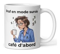 Générique Mug prof drôle - Tasse cadeau originale pour professeur - Cadeau de fin d'année ou Noël pour enseignant, maître ou maîtresse - Céramique 325 ml