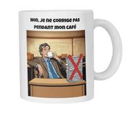 Générique Mug Prof - Non, je ne corrige pas pendant mon café | Tasse Drôle et Originale Enseignant(e), Institutrice, Collègue | Cadeau Fin d’Année ou Noël | 325 ml (Prof Homme)